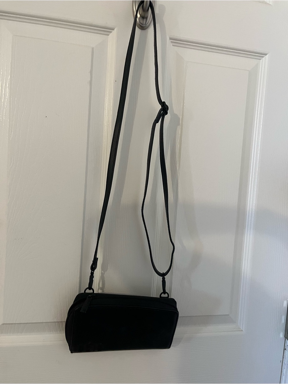 Black Crossbody Bag - Genuine Leather